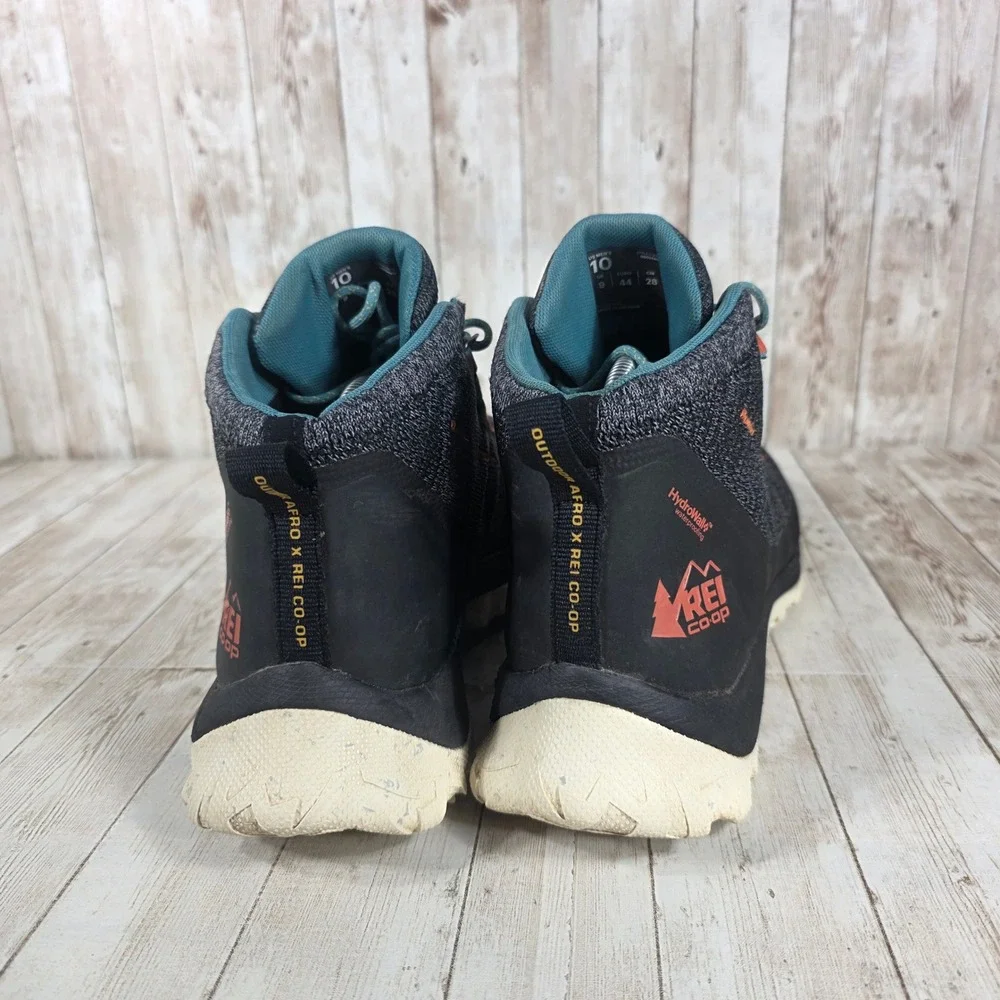 REI Co-op Hydro Walk Men's Lightweight Hiking Trail‎ Boots Gray Orange Size 10